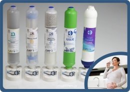 Zestaw wkładów Bregus® ProTech Postfilter Nanosilver Postfilter + Alkaline + Redox + BioCeramic Tourmaline + BioCeramic 